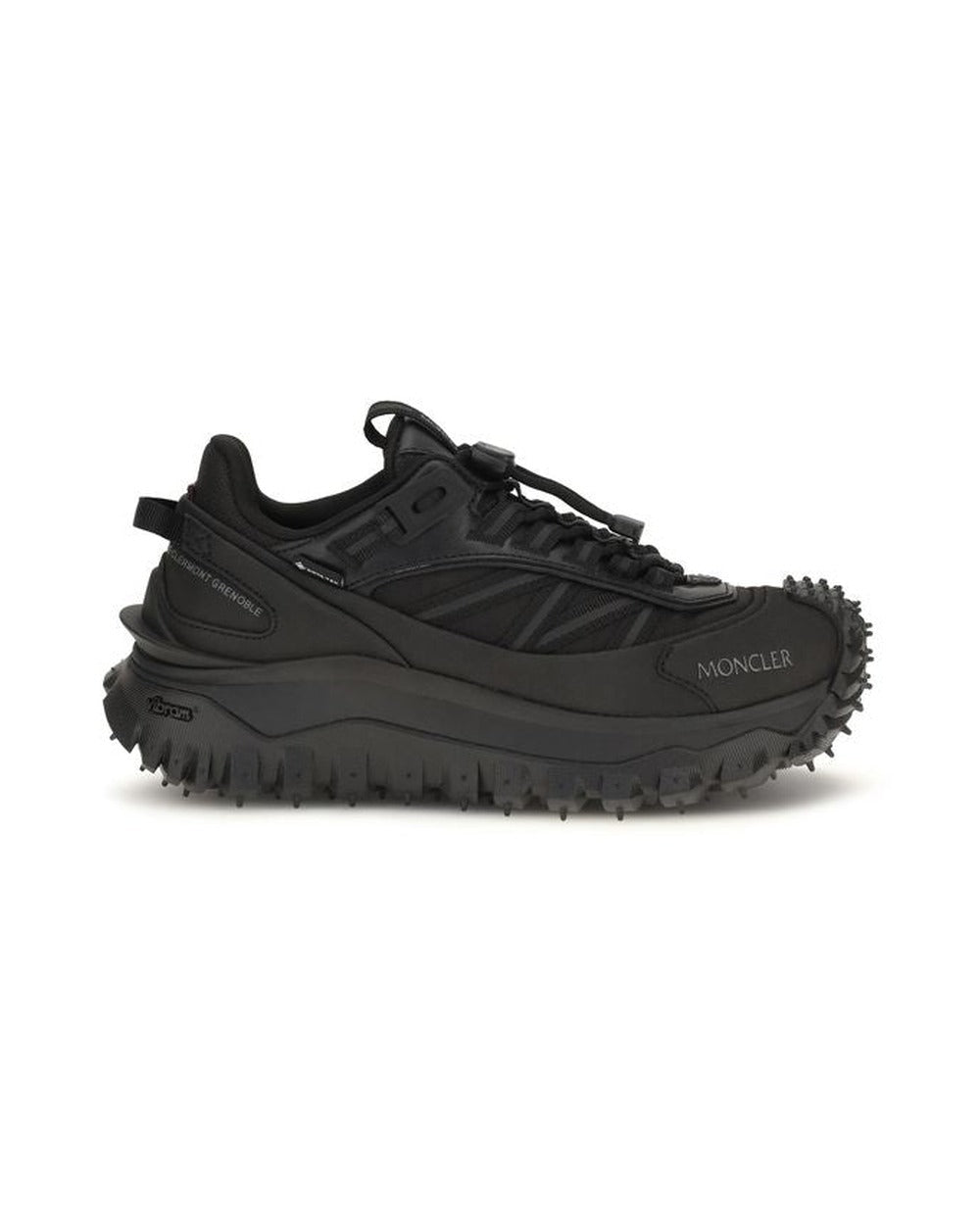 Moncler Black Calf Leather Bos Taurus Athletic Sneakers