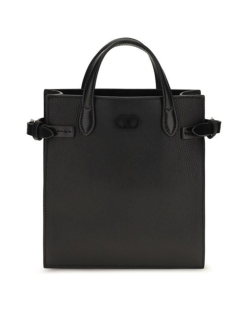 Valentino Garavani Black Calf Leather Bos Taurus Handbag