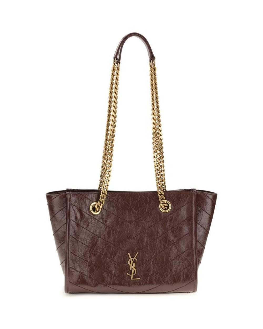 Saint Laurent Brown Calf Leather Bos Taurus Shoulder Bag