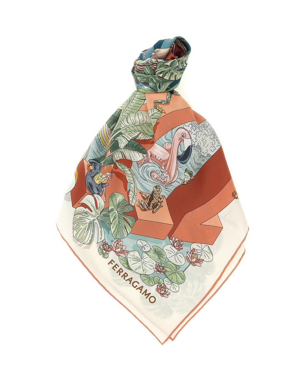 Ferragamo Multicolor Silk Scarf