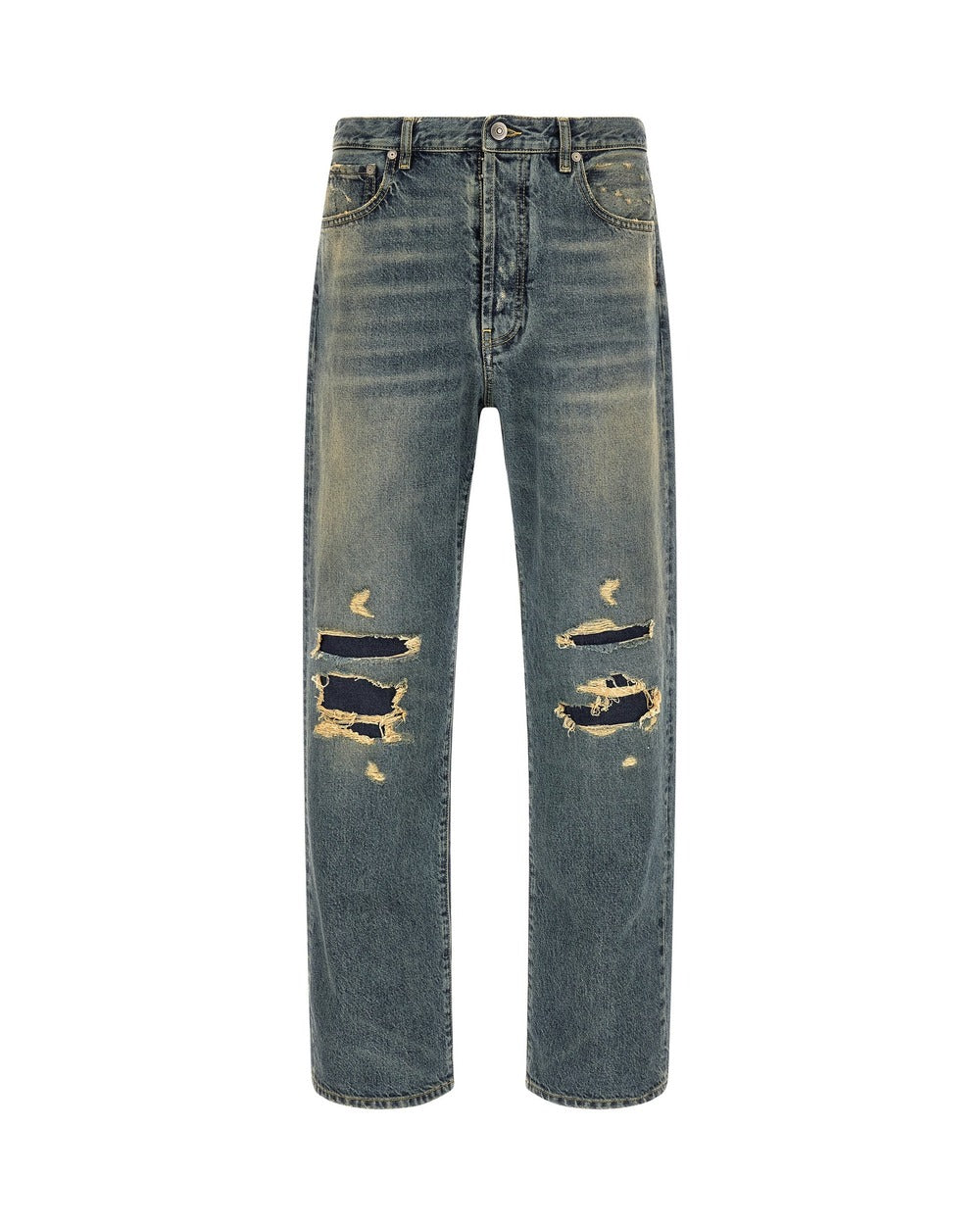 Maison Margiela Blue Cotton Straight-Leg Jeans