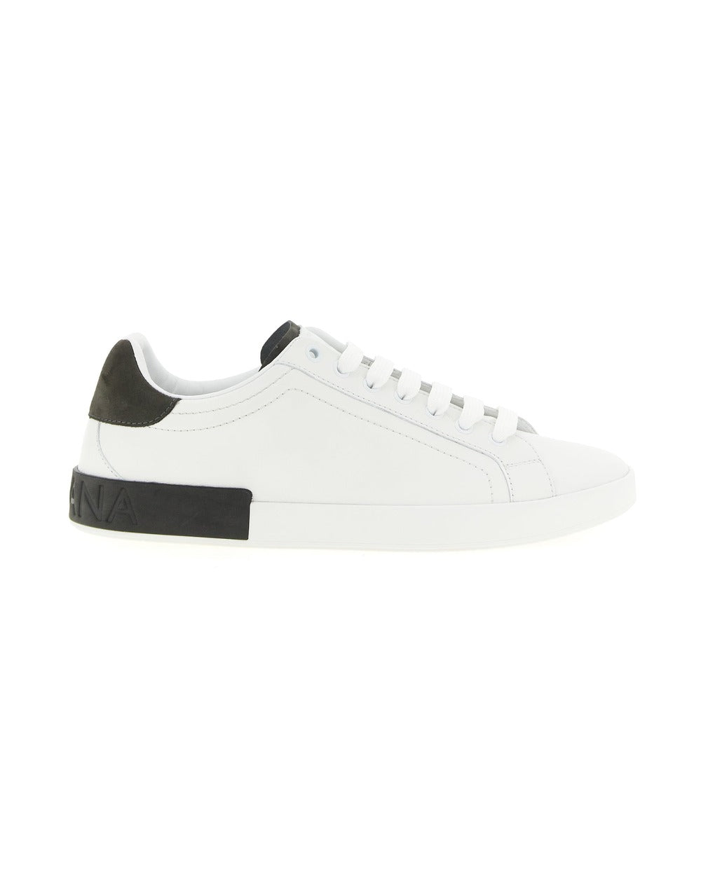 Dolce & Gabbana White Calfskin Low Top Sneakers