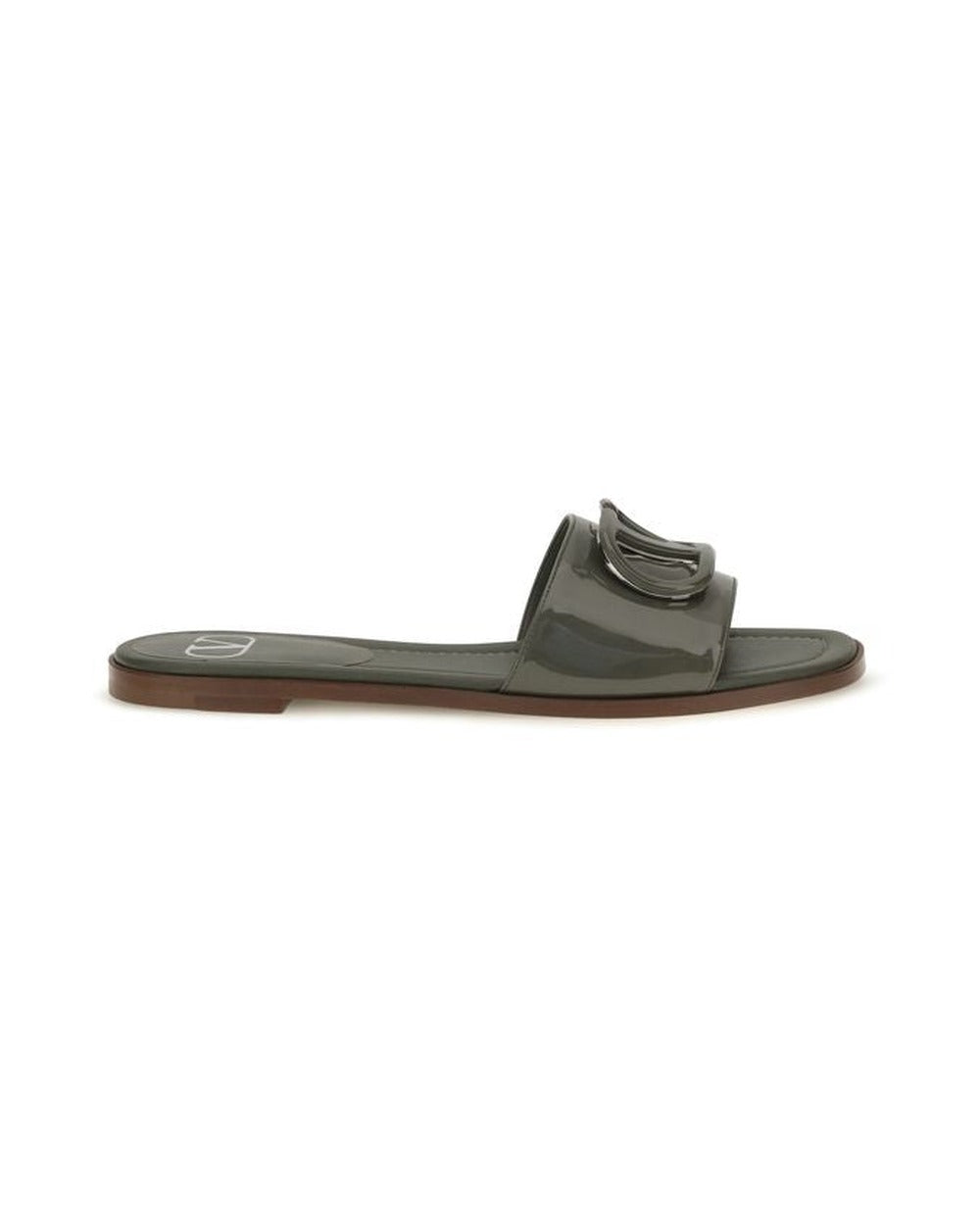 Valentino Garavani Bicolor Calf Leather Bos Taurus Flat Sandals