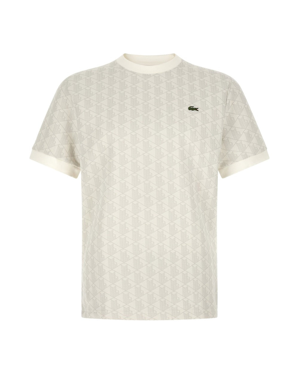 Lacoste Beige Polyester T-Shirt