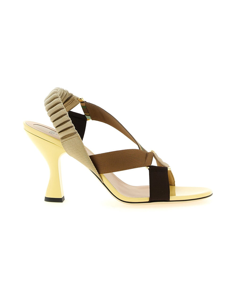 Fendi Multicolor Viscose Mid Heel Pumps