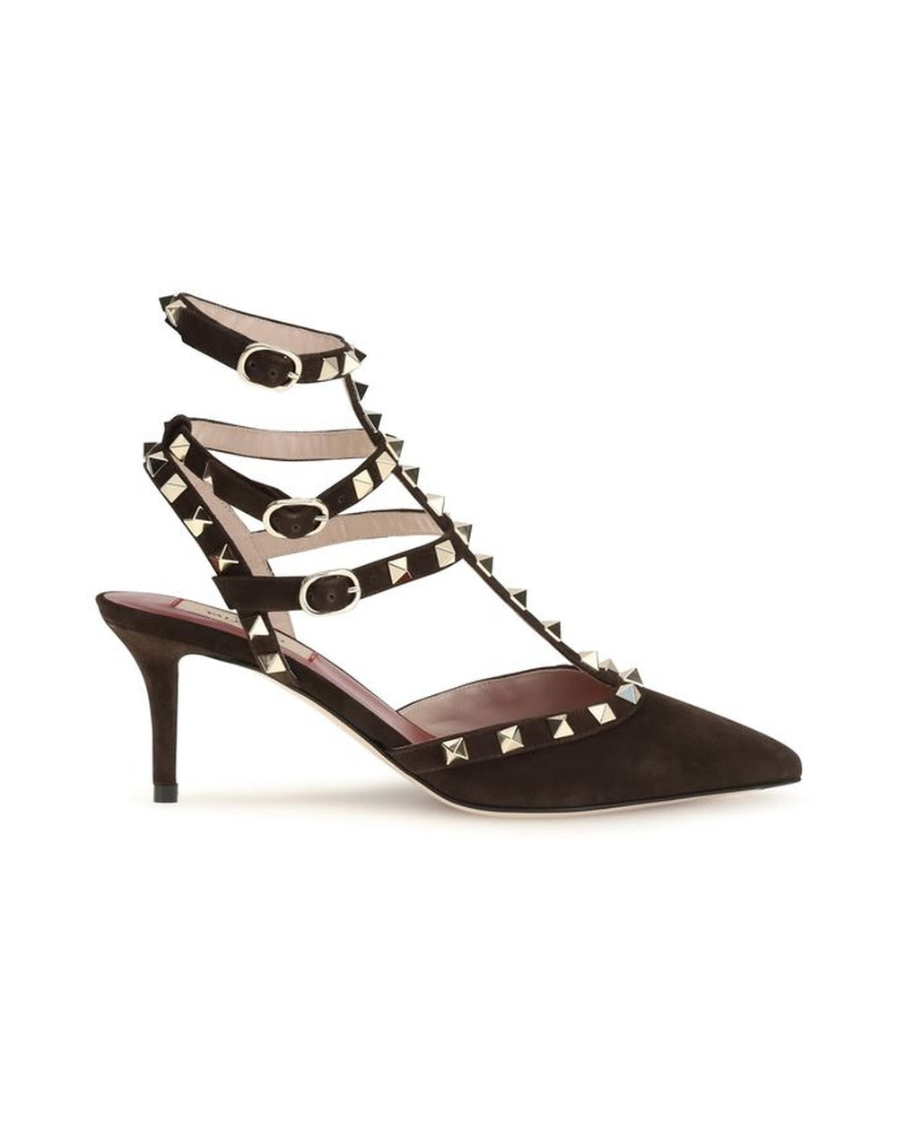 Valentino Garavani Brown Suede Leather High Heel Pumps