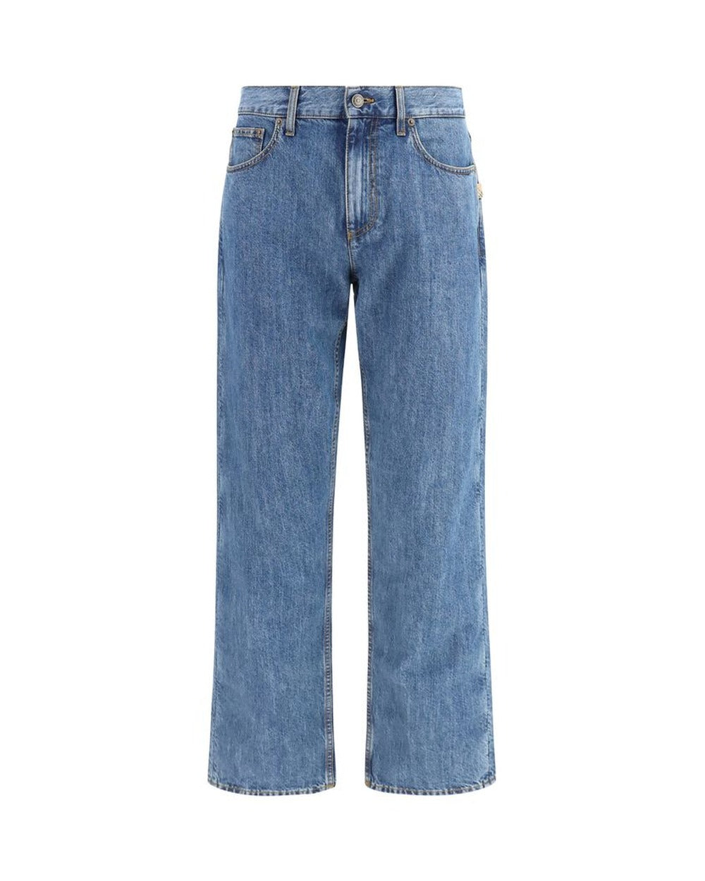 Burberry Blue Cotton Straight-Leg Jeans