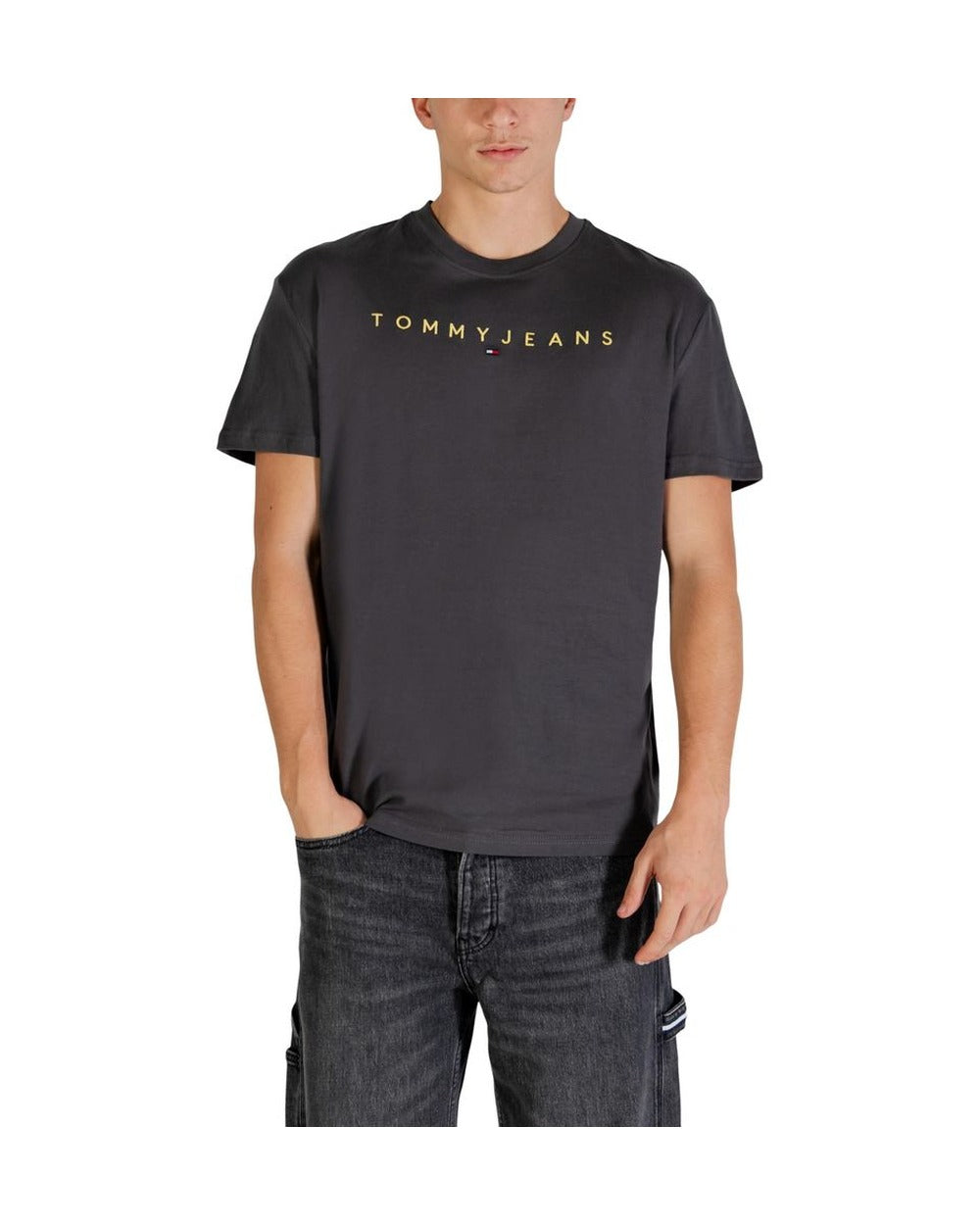 Tommy Hilfiger Jeans Gray Recycled Cotton T-Shirt