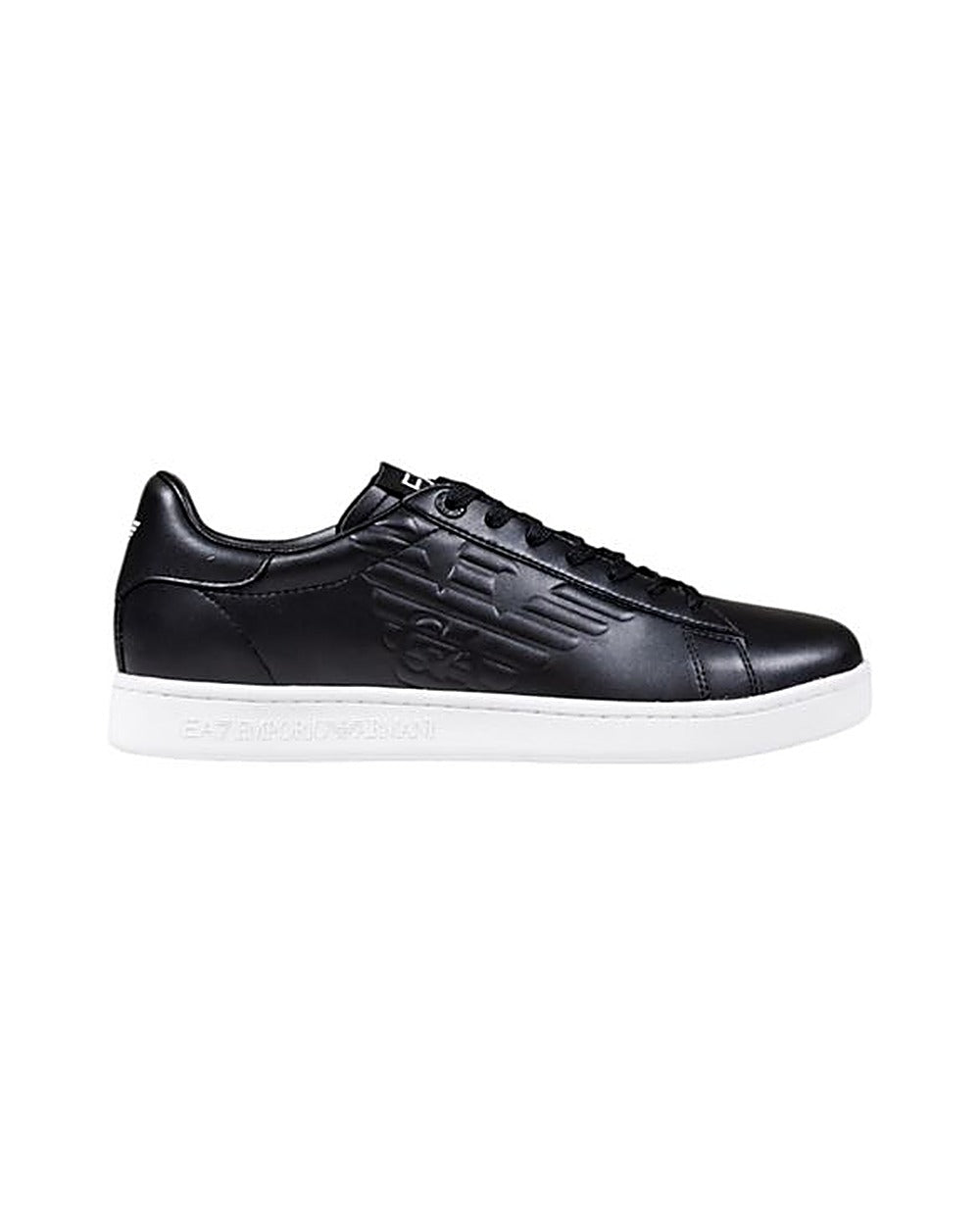 EA7 Emporio Armani Black Leather Sneakers