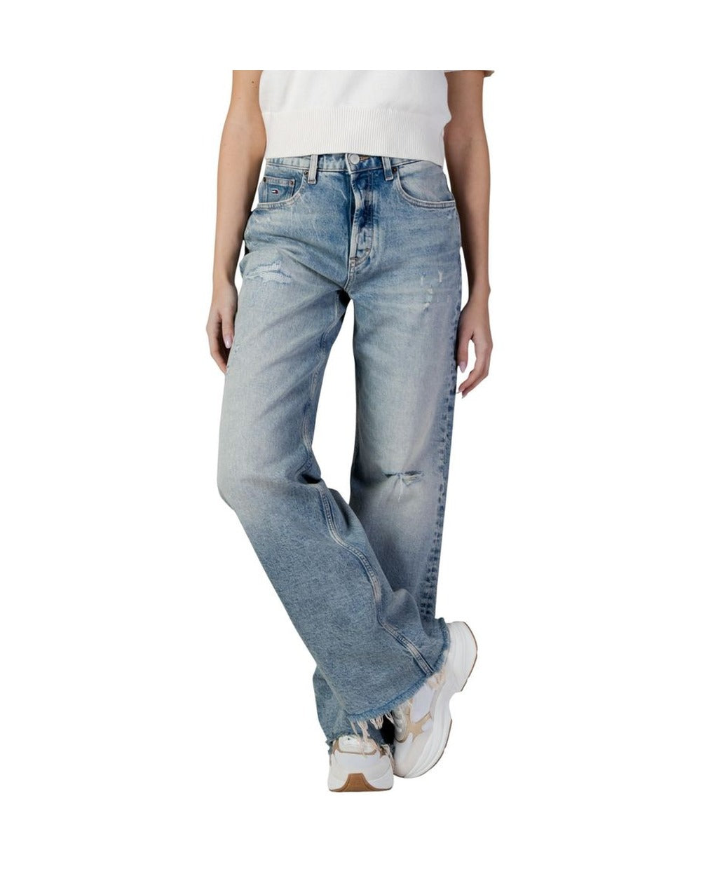 Tommy Hilfiger Jeans Light Blue Recycled Cotton Bootcut Jeans