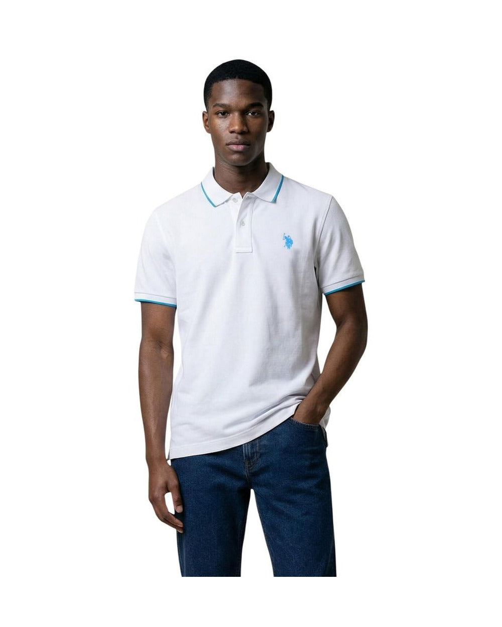 U.S. POLO ASSN. White Cotton Polo Shirt