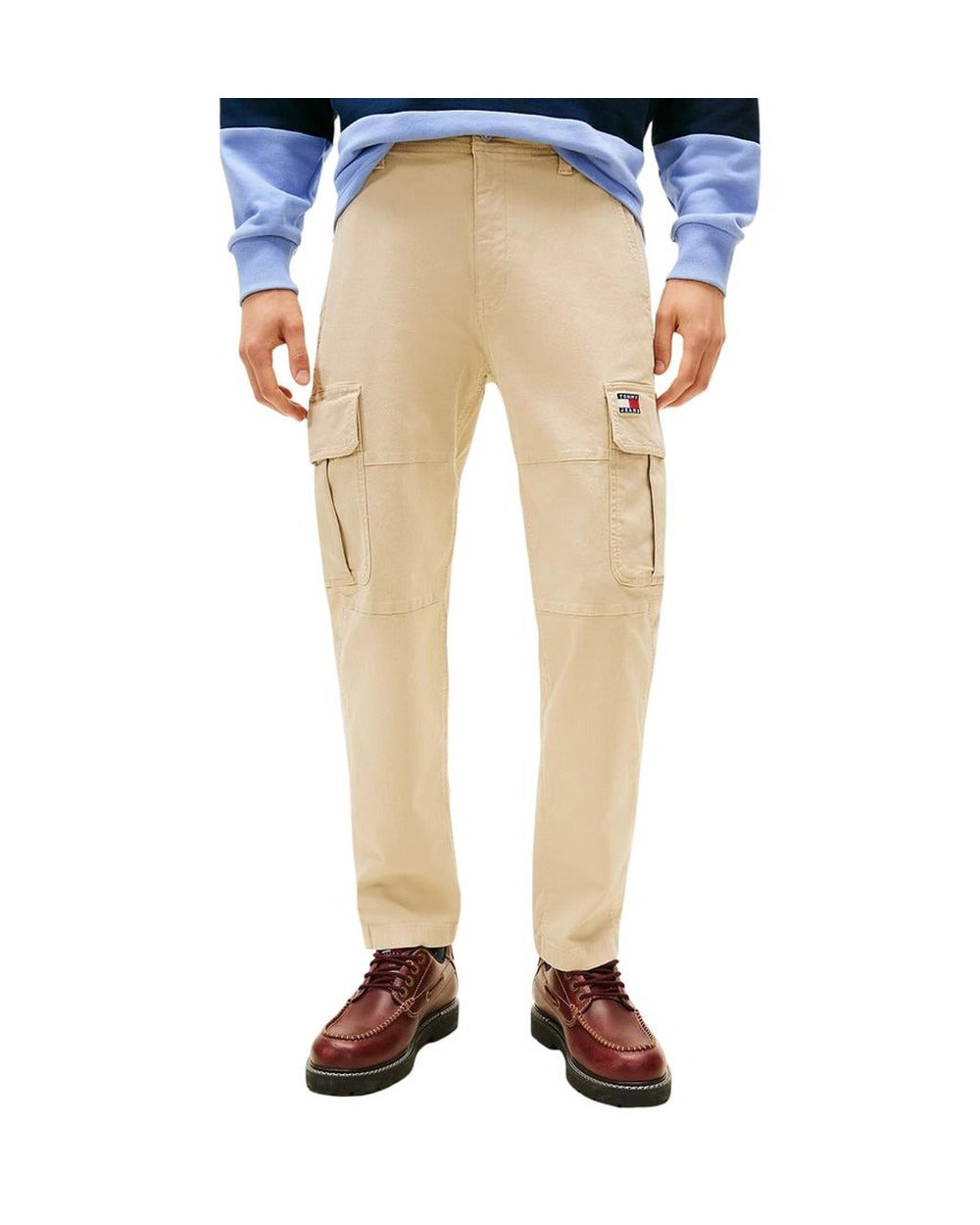 Tommy Hilfiger Jeans Beige Recycled Cotton Cargo Pants