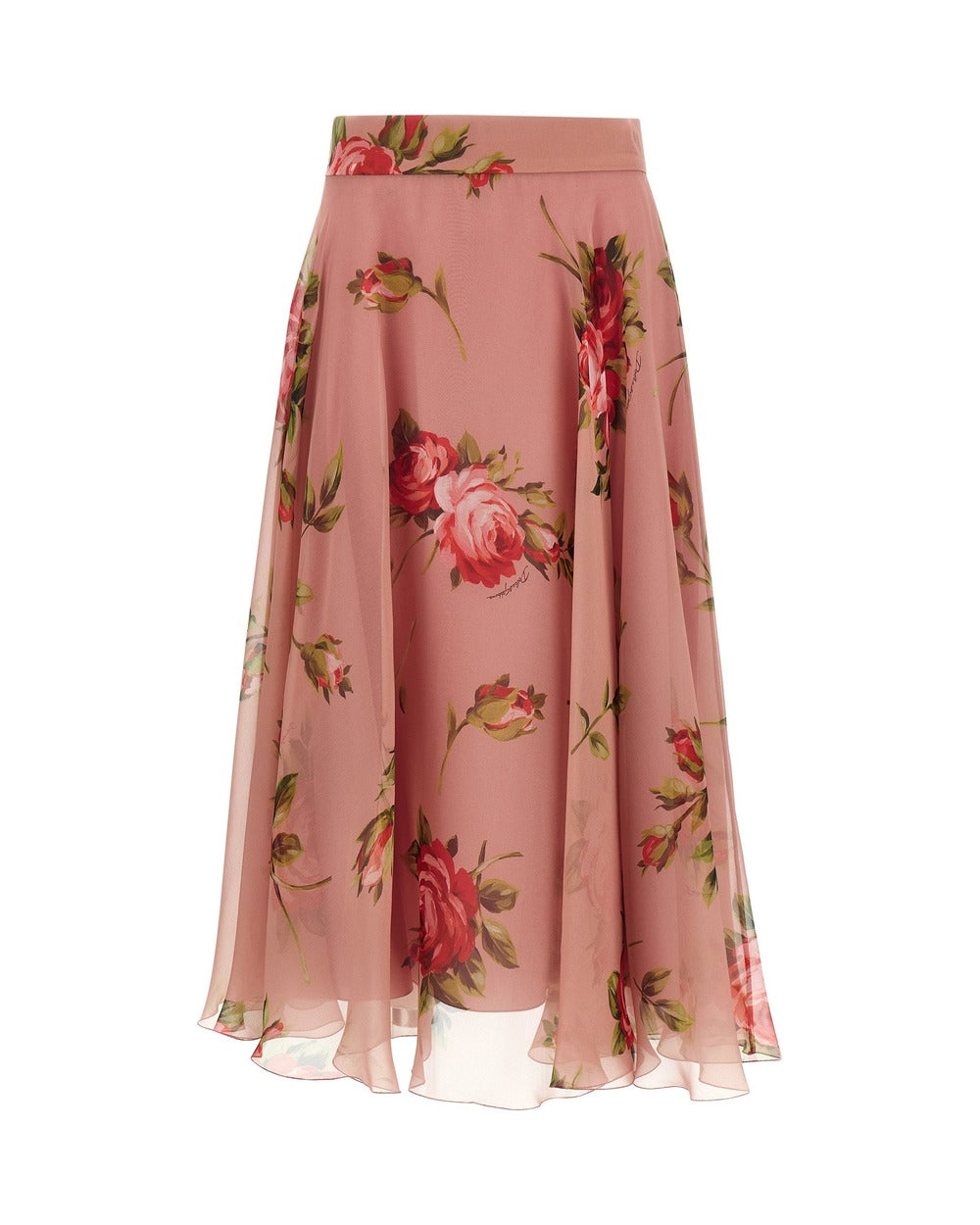 Dolce & Gabbana Multicolor Silk Midi Skirt