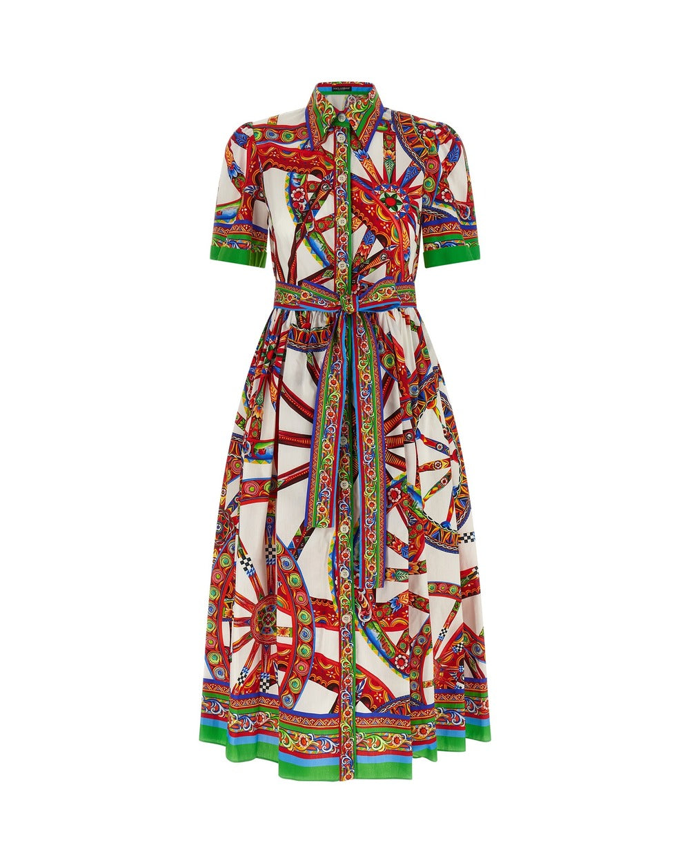 Dolce & Gabbana Multicolor Cotton Midi Dress