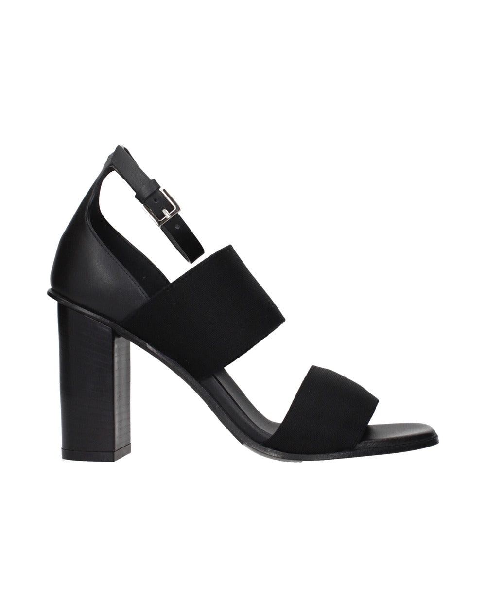 Max Mara Black Fabric Platform Sandals