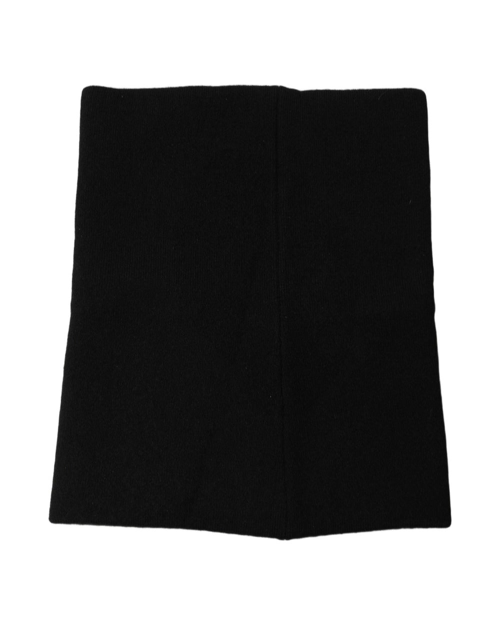 Dolce & Gabbana Men Black Cashmere Knitted Neck Warmer Scarf