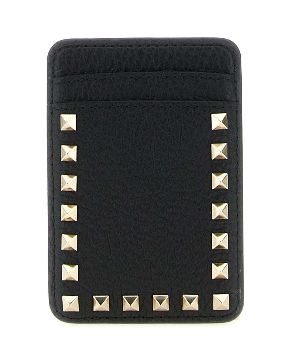 Valentino Garavani Black Calfskin Cardholder