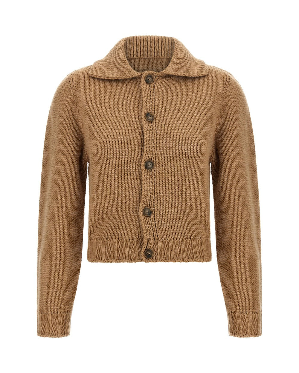 MM6 Maison Margiela Beige Wool Cardigan