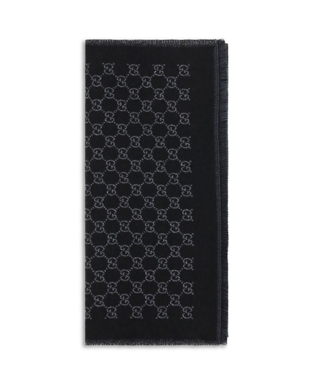 Gucci Black Wool Oves Aries Foulard