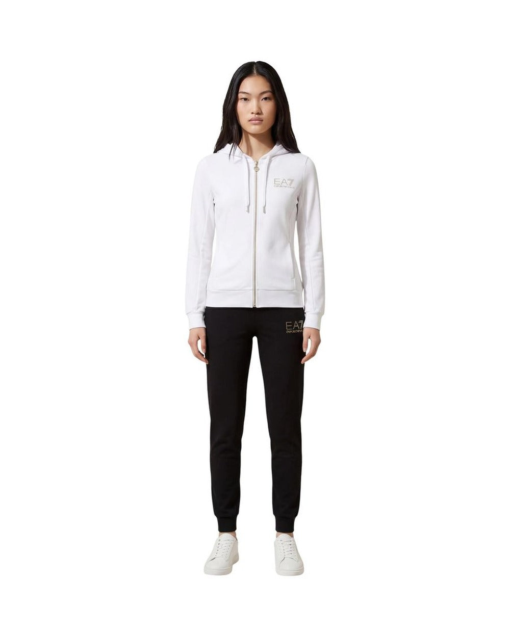 EA7 Emporio Armani Black And White Polyester Tracksuit
