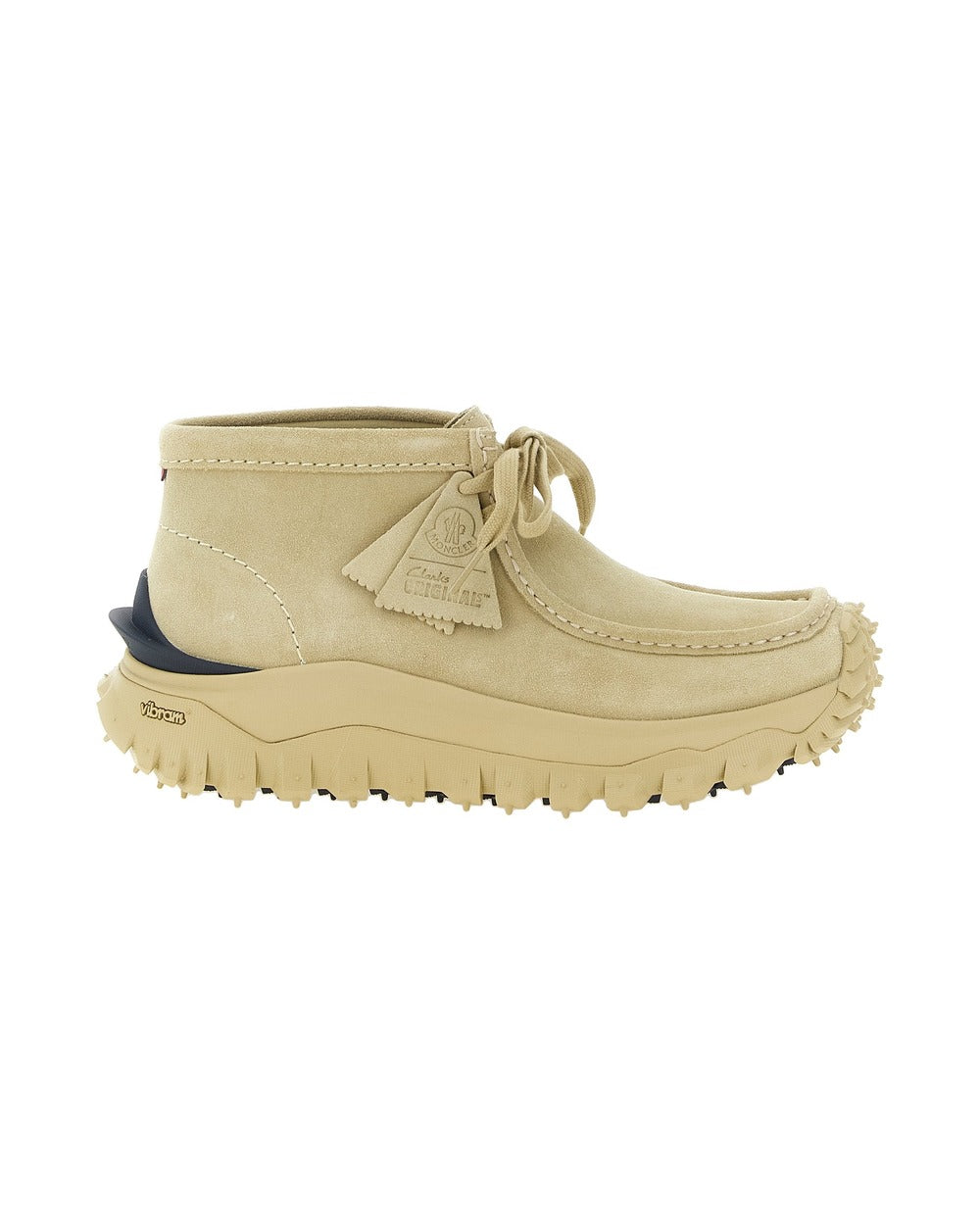 Moncler Beige Leather Ankle Boots