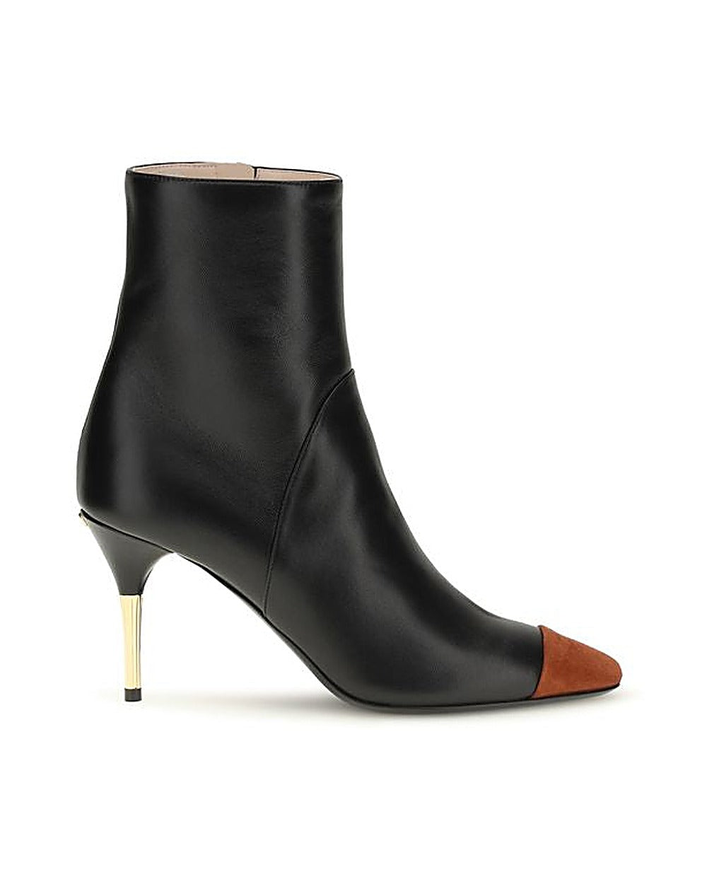 Valentino Garavani Black Calf Leather Bos Taurus Ankle Boots