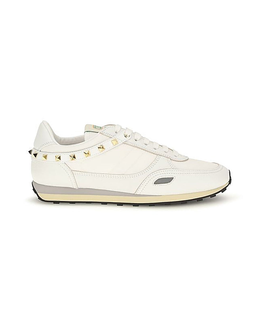 Valentino Garavani White Calf Leather Bos Taurus Athletic Sneakers