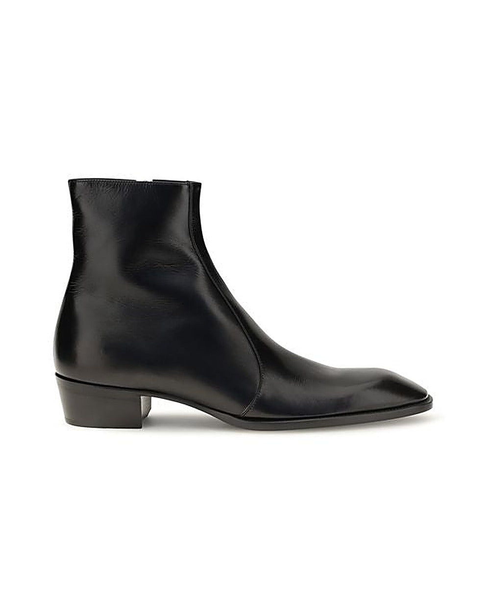 Saint Laurent Black Calf Leather Bos Taurus Ankle Boots