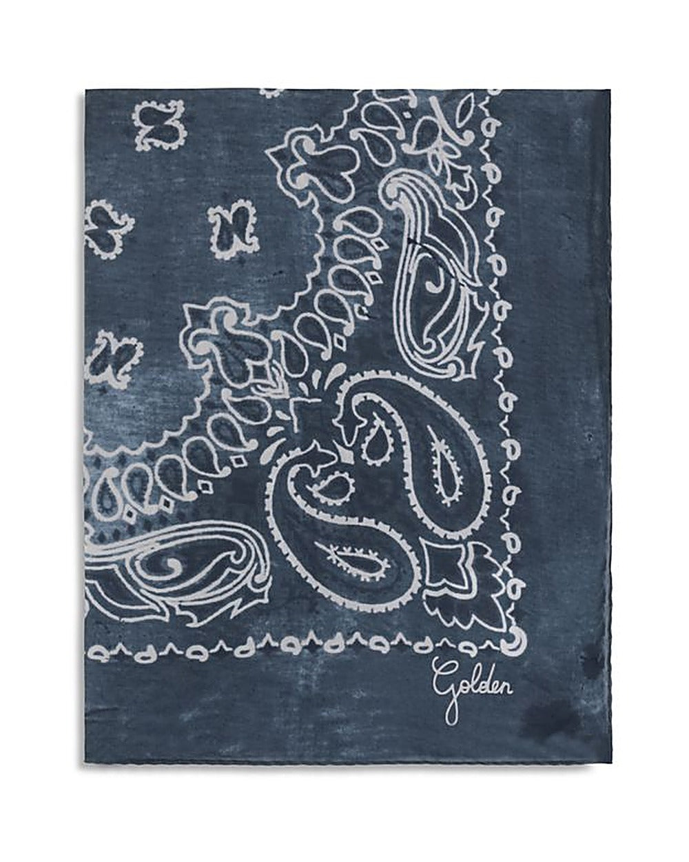 Golden Goose Blue Silk Scarf