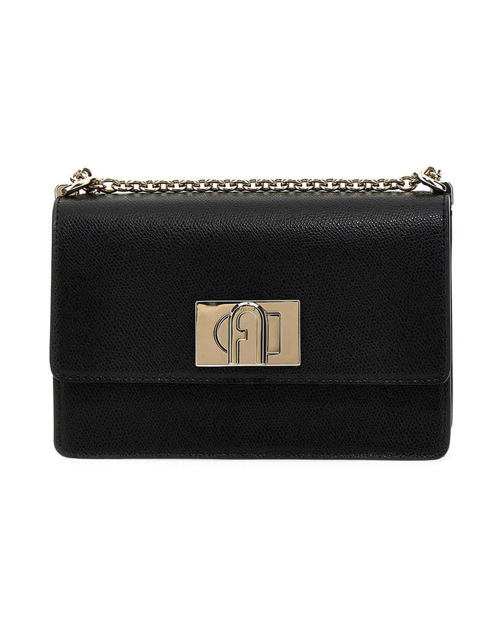 Furla Black Leather Crossbody Bag