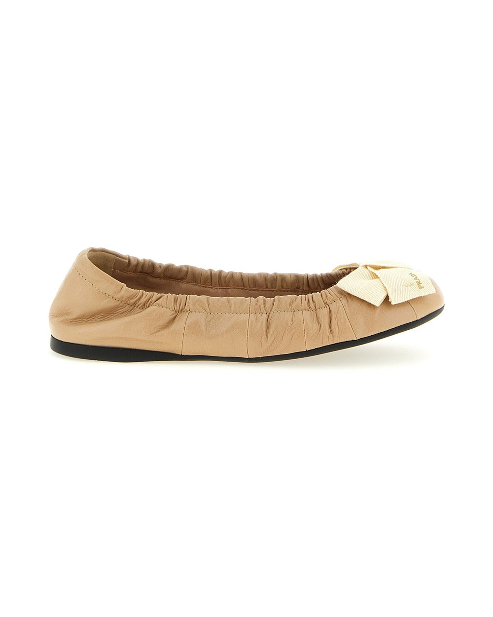 Prada Beige Calfskin Ballet Flats