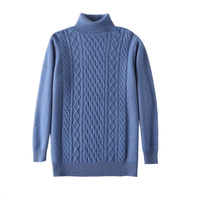 Winter High Collar Pure Cashmere Sweater Men's Casual Signvm Project