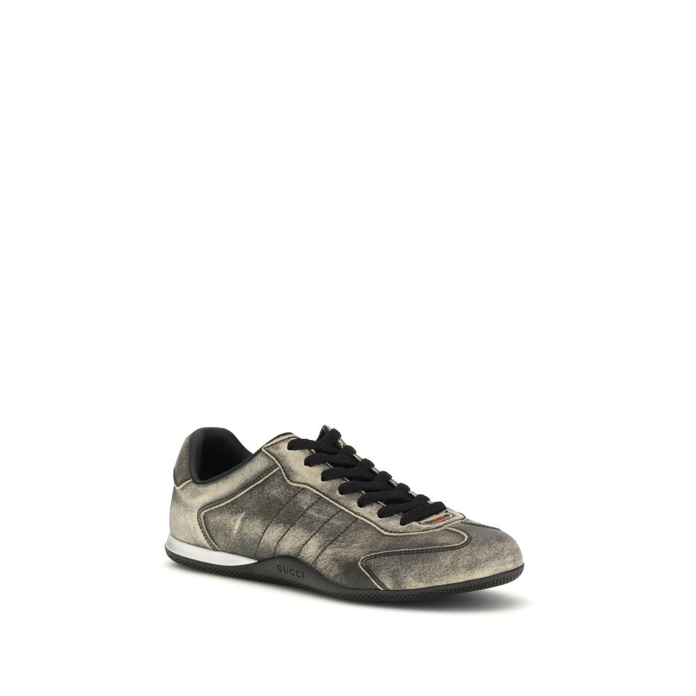 Gucci Black Leather Low-Top Sneakers
