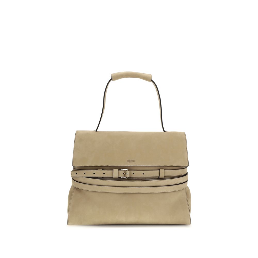 Moschino Beige Calf Leather Handbag