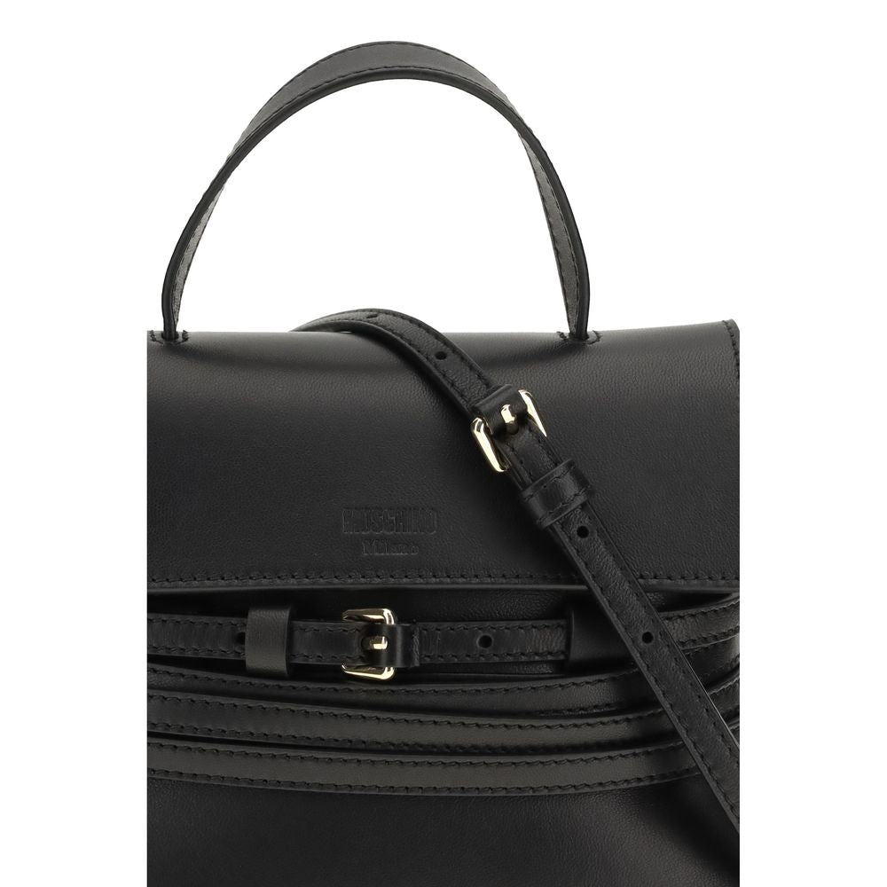 Moschino Black Calf Leather Handbag