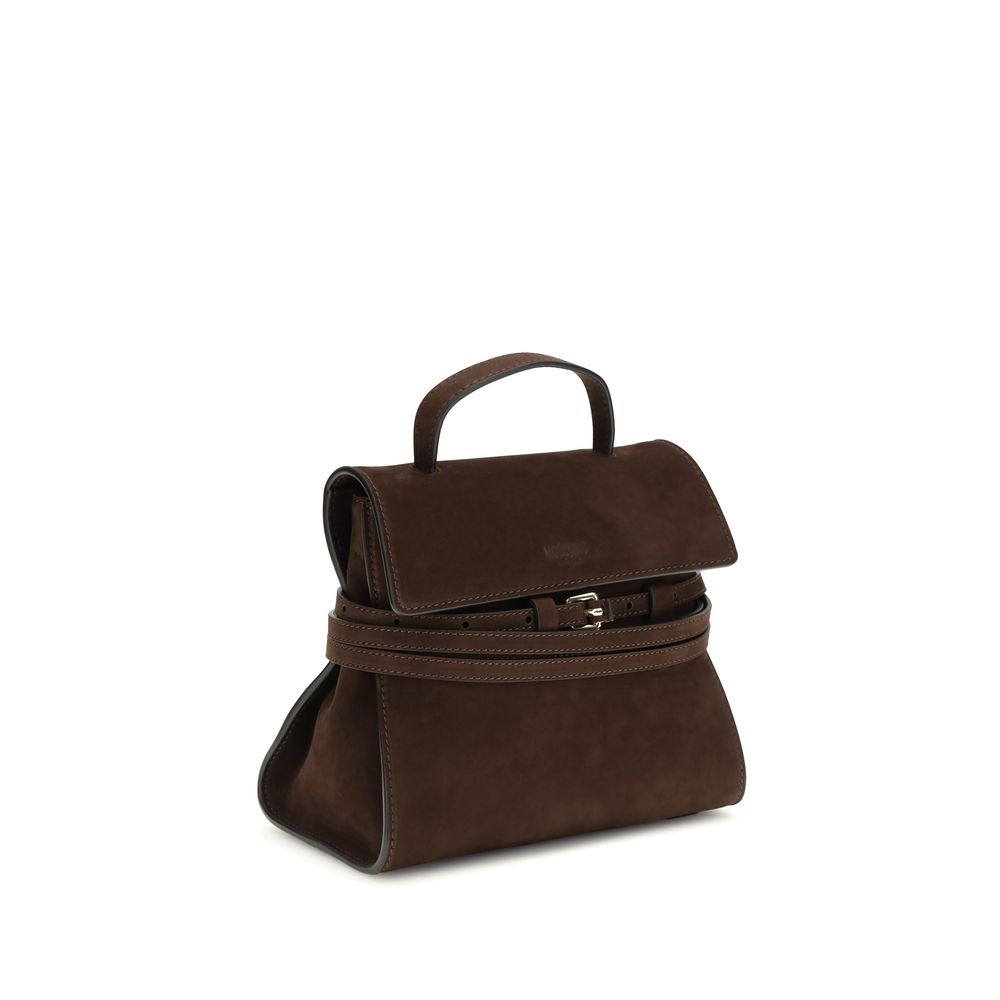 Moschino Brown Calf Leather Handbag