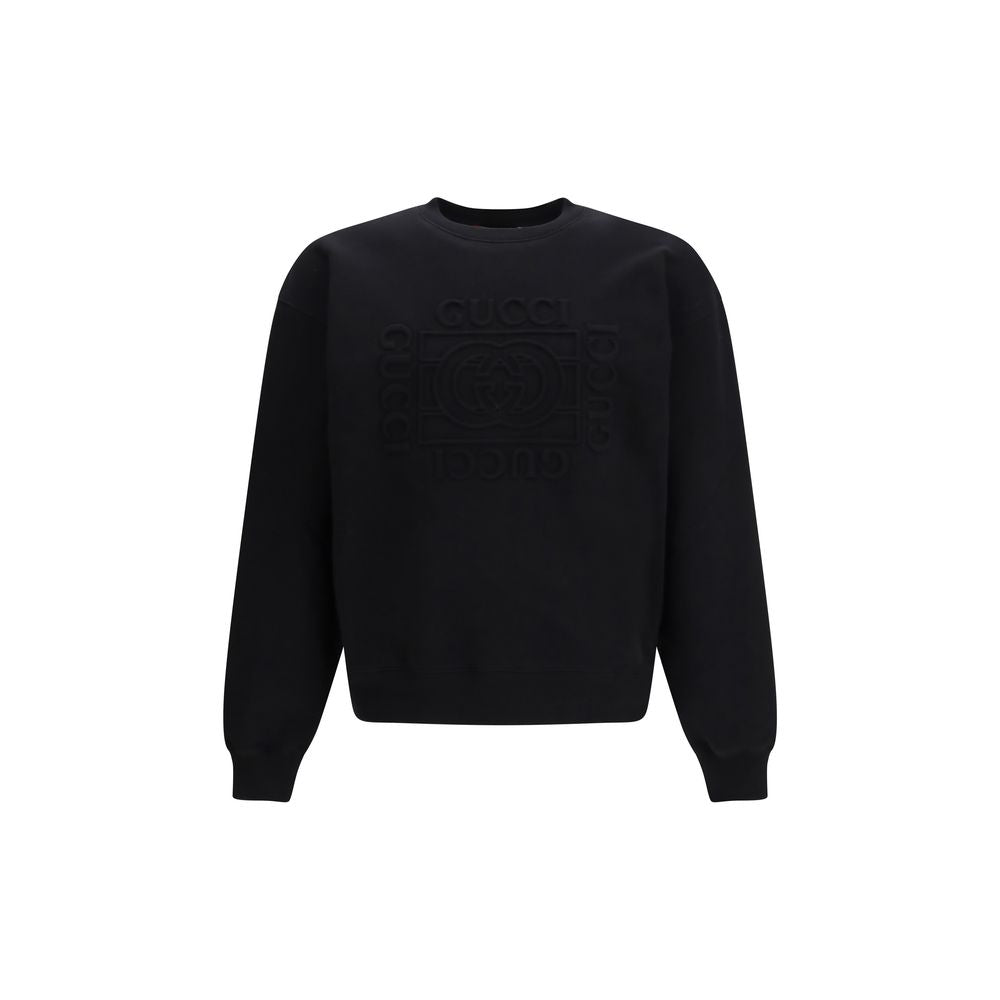 Gucci Black Cotton Logo Sweatshirt
