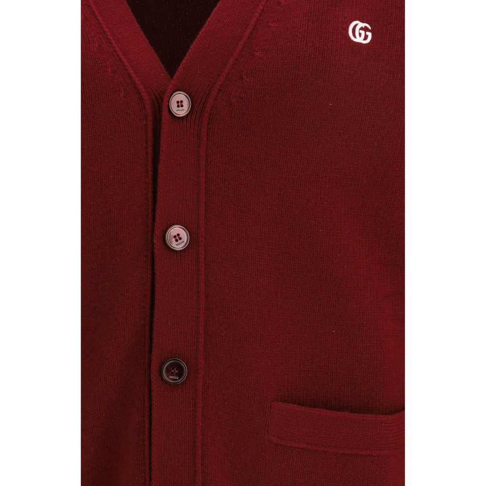 Gucci Bordeaux Wool-Cashmere Cardigan
