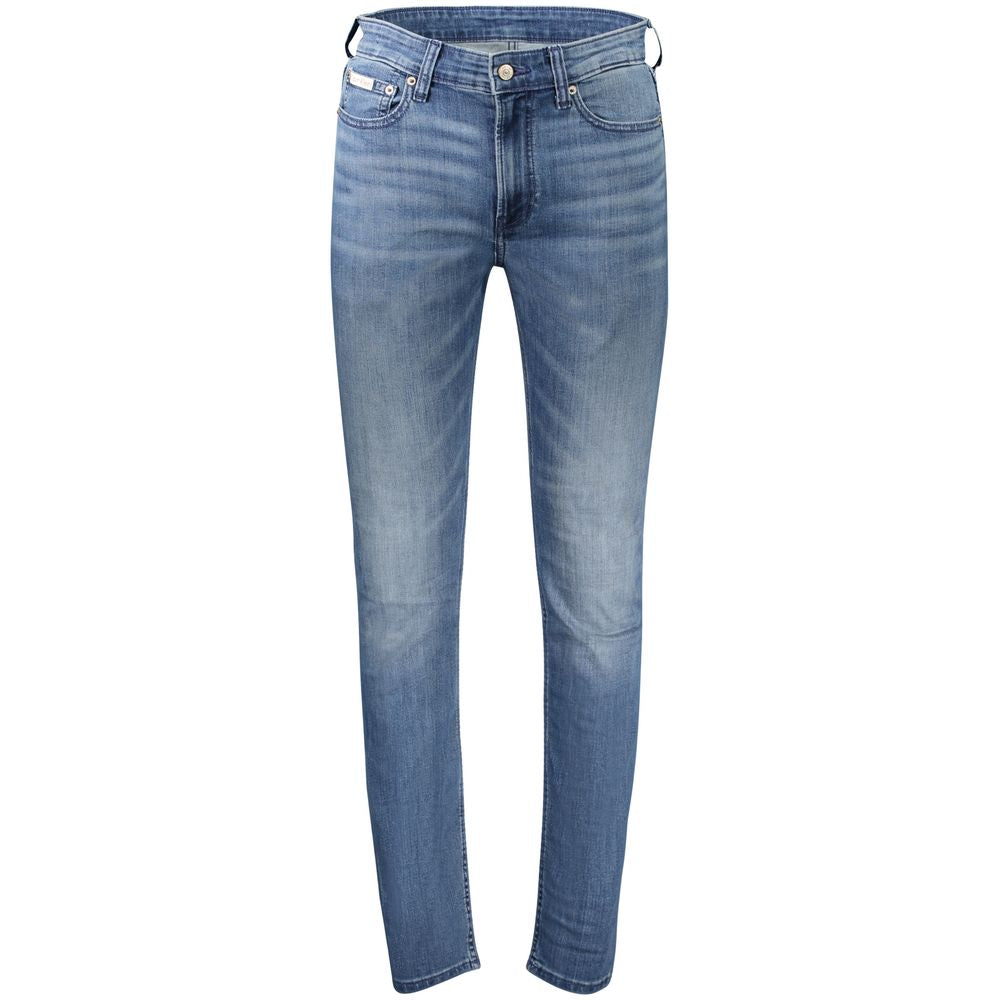 Calvin Klein Blue Cotton Slim-Taper Jeans