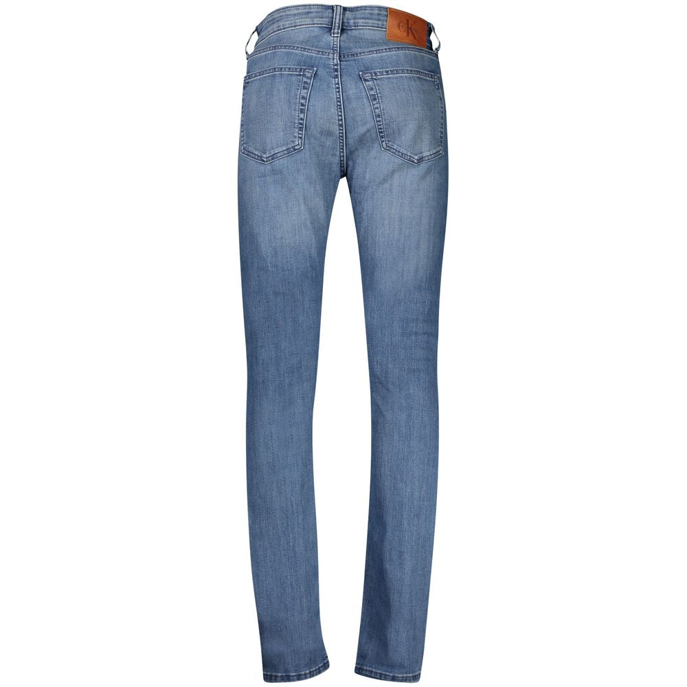 Calvin Klein Blue Cotton Slim-Taper Jeans