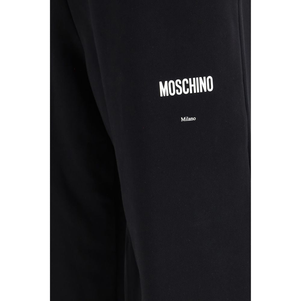 Moschino Black Cotton Casual Trousers