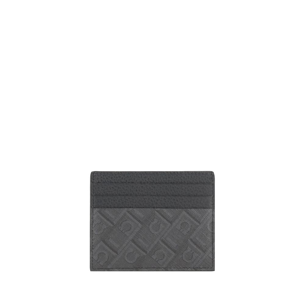 Ferragamo Gray Calf Leather Wallet
