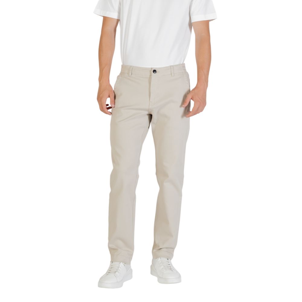Hugo Boss Beige Polyester Casual Trousers