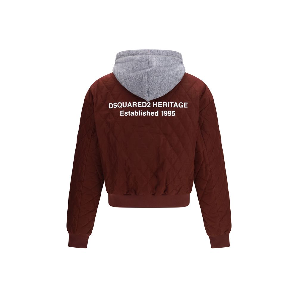 Dsquared2 Burgundy Fabric Bomber