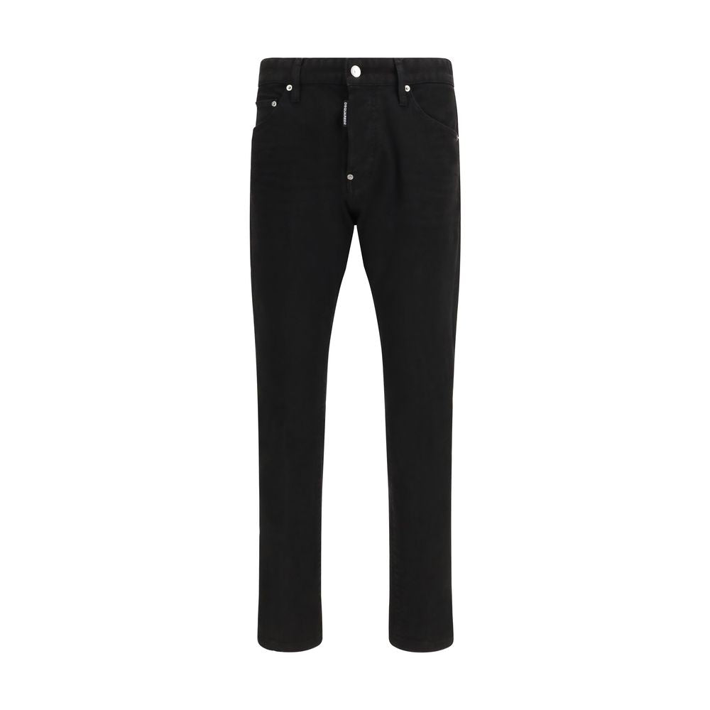Dsquared2 Black Cotton Slim Fit Jeans