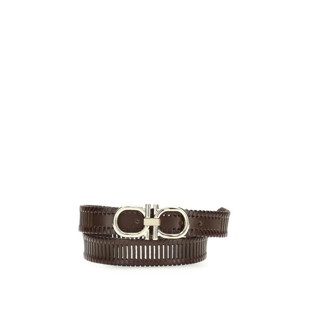 Ferragamo Brown Calf Leather Regular Belt