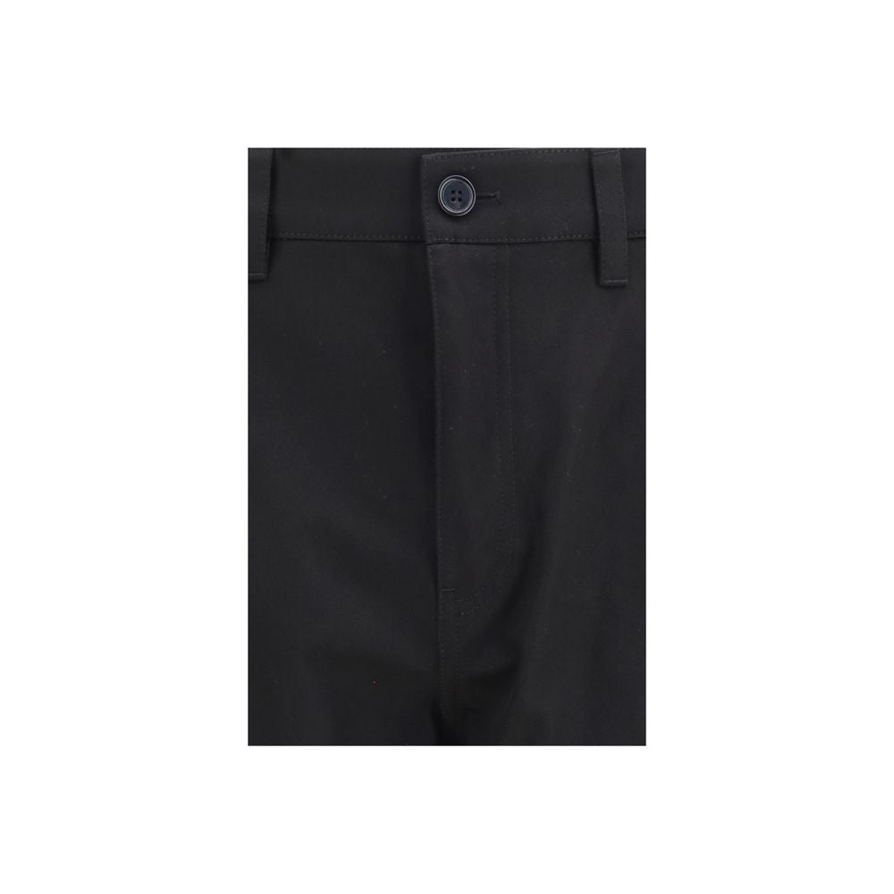 Burberry Black Cotton Chino Trousers