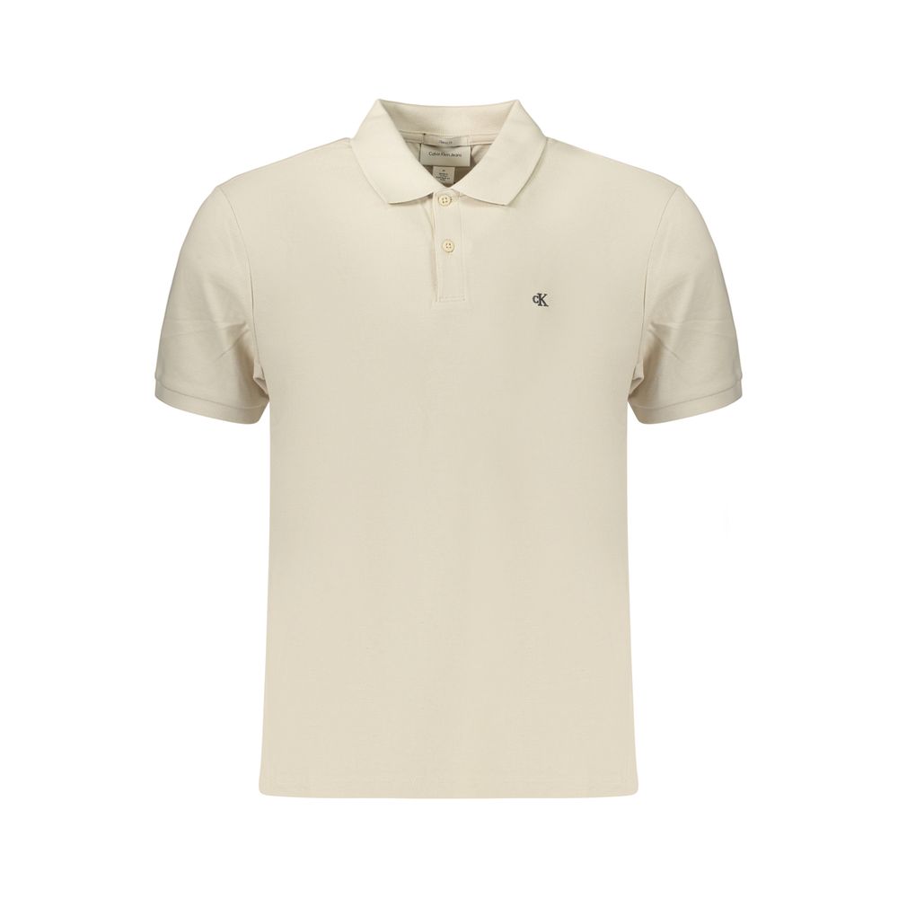 Calvin Klein Beige Cotton Polo Shirt
