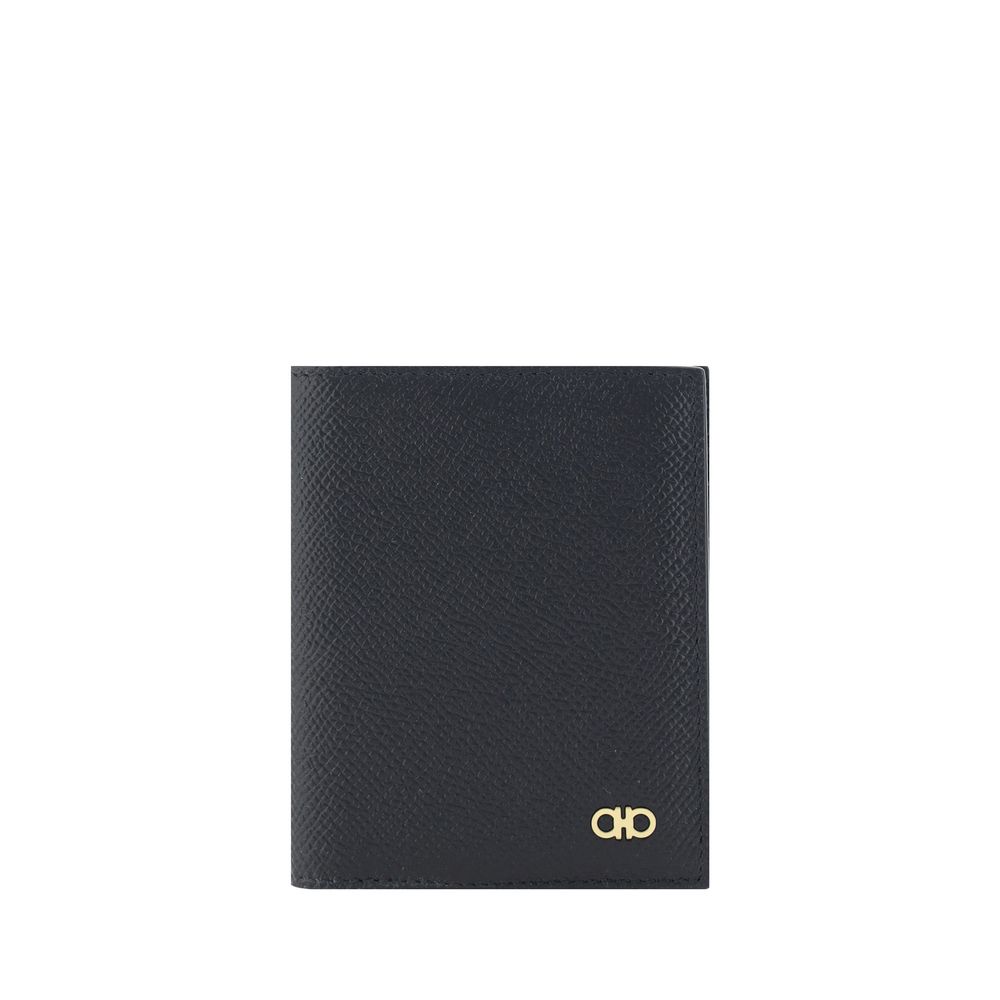 Ferragamo Black Calf Leather Wallet