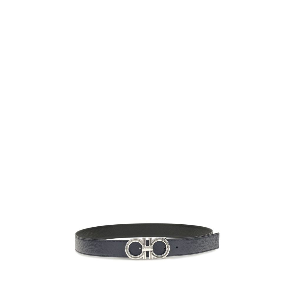 Ferragamo Blue Calf Leather Belt